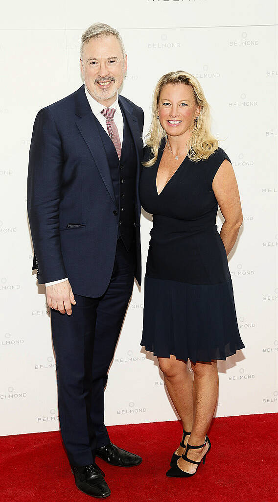 Liam Campbell and Sam Strawford at the launch of the Belmond Grand Hibernian Irish-based train at the National Gallery-photo Kieran Harnett