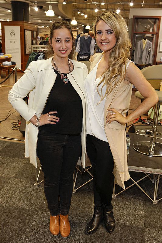 Nirina Plunkett and Lorna Duffy at Arnotts Mens Wear Live events in association with Entertainment.ie.