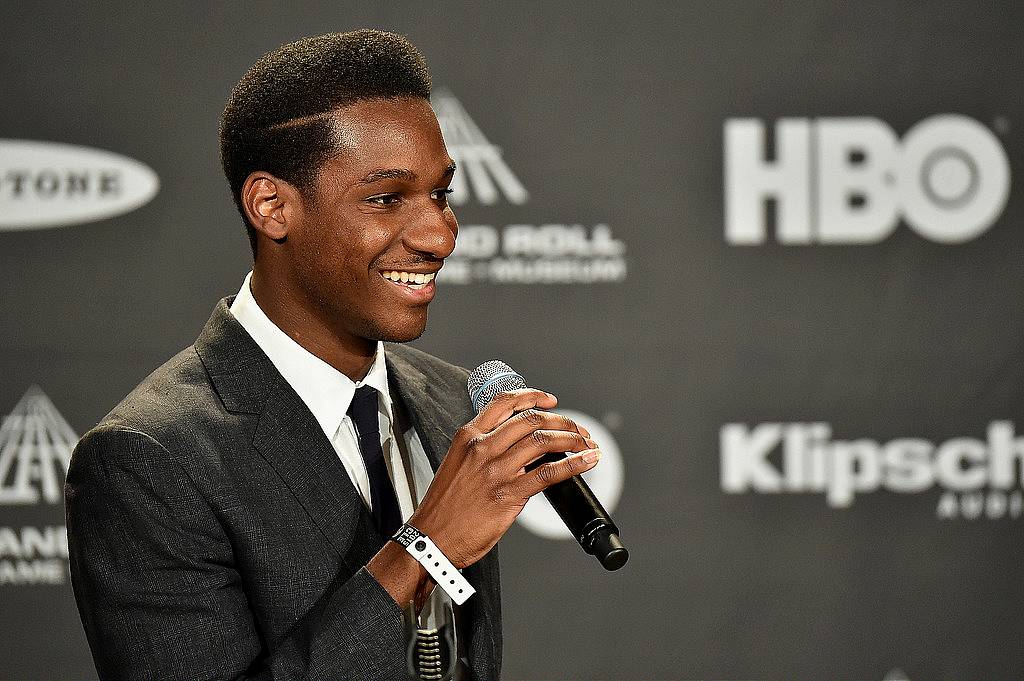 CLEVELAND, OH - APRIL 18:  Leon Bridges attends the 30th Annual Rock And Roll Hall Of Fame Induction Ceremony at Public Hall on April 18, 2015 in Cleveland, Ohio.  (Photo by Michael Loccisano/Getty Images)