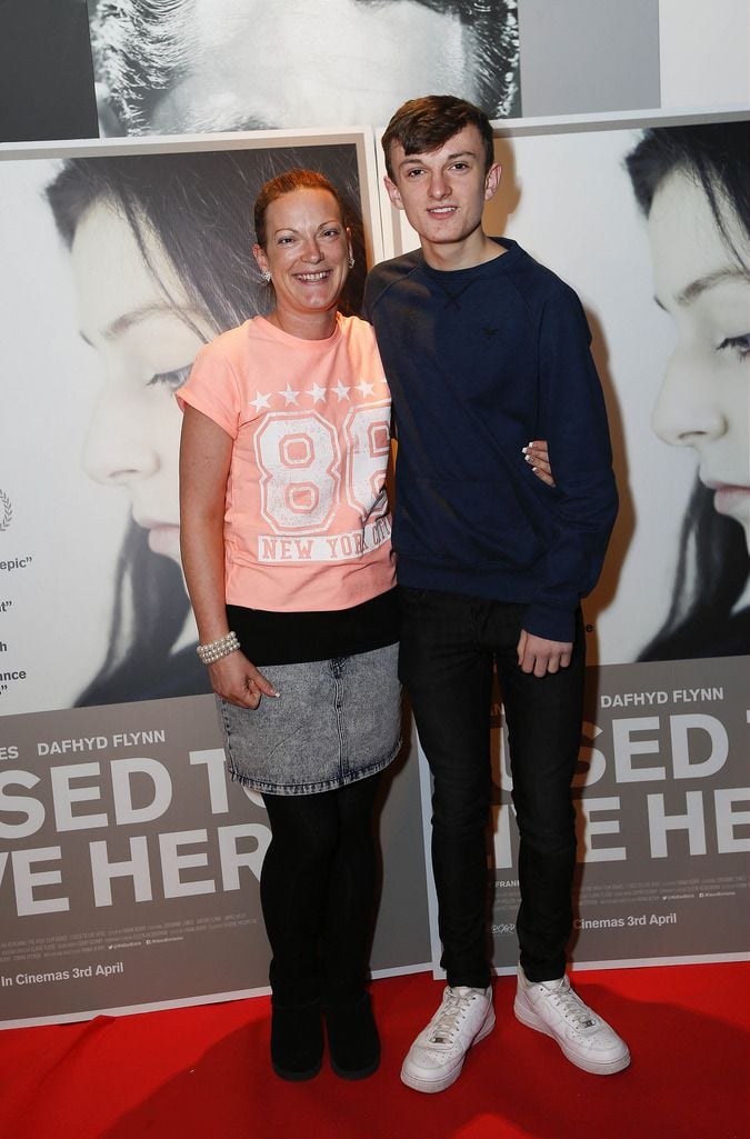 Pictured (l-r) was cast member Ross Geraghty and his mam Amanda at the premiere of award-winning Irish feature film I Used To Live Here at IMC Cinemas, The Square, Tallaght.

 Picture Conor McCabe Photography.

