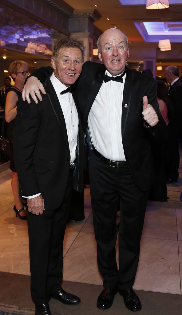 Eamonn Coghlan and Tony Maguire, pictured at the CMRF Crumlin Gold Ball at the Doubletree by Hilton Hotel on Saturday March 14th.CMRF Crumlin, the principal fundraising body for Our Ladyâ€™s Childrenâ€™s Hospital, Crumlin and the National Childrenâ€™s Research Centre, celebrated its 50th anniversary with The Gold Ball to acknowledge 50 years of fundraising for childrenâ€™s health in Ireland. Pic. Robbie Reynolds