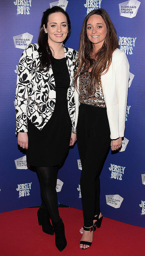 Helen Carroll and Claire Whelan  at the opening night of Jersey Boys at the Bord Gais Energy Theatre,Dublin,.Picture:Brian McEvoy.