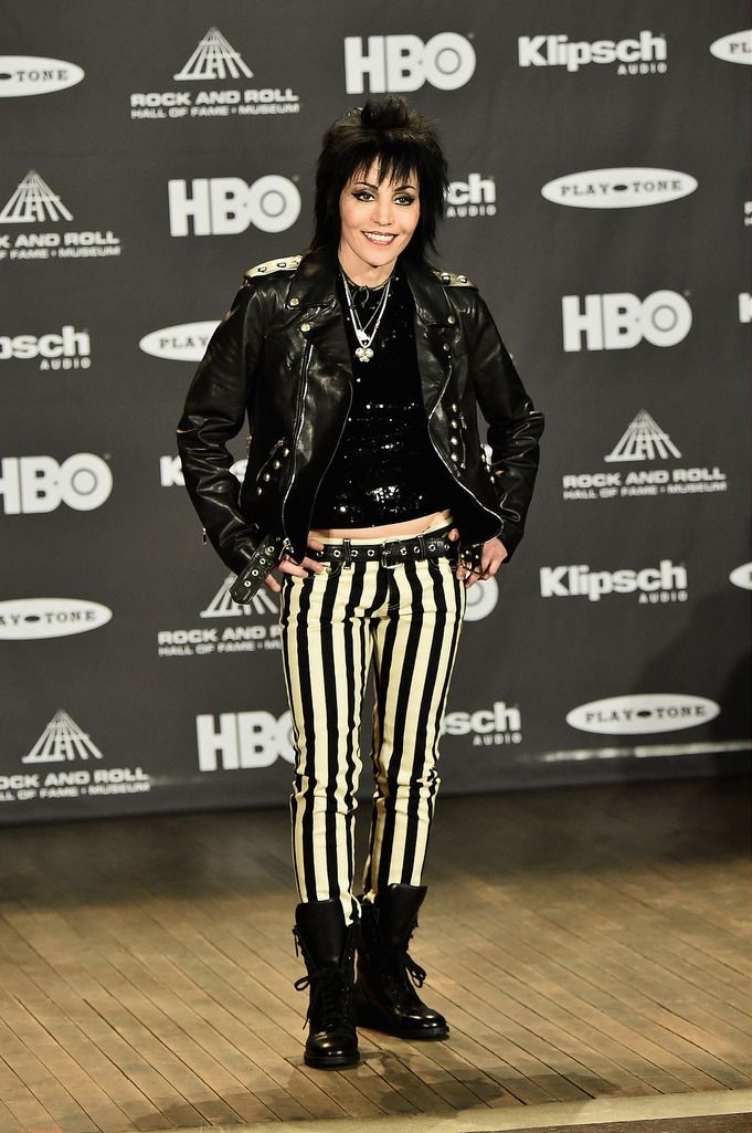 CLEVELAND, OH - APRIL 18:  Inductee Joan Jett of Joan Jett and The Blackhearts attends the 30th Annual Rock And Roll Hall Of Fame Induction Ceremony at Public Hall on April 18, 2015 in Cleveland, Ohio.  (Photo by Michael Loccisano/Getty Images)