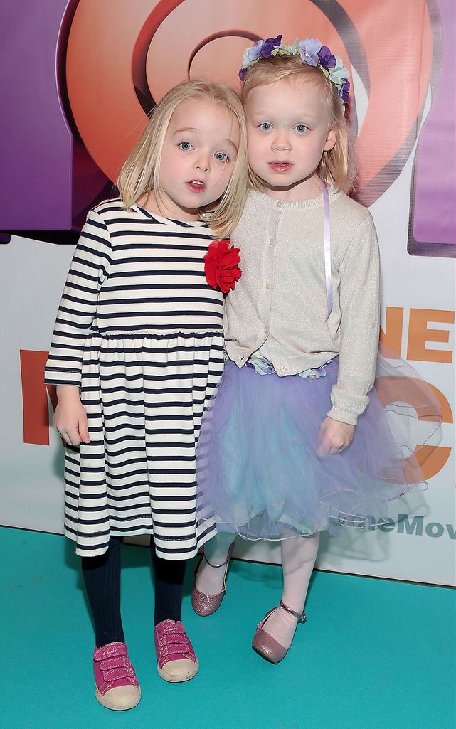 Hannah Hillery and Grace Glynn at the Irish Premiere screening of Home at  Odeon Cinema in Point Village ,Dublin.Picture:Brian McEvoy.