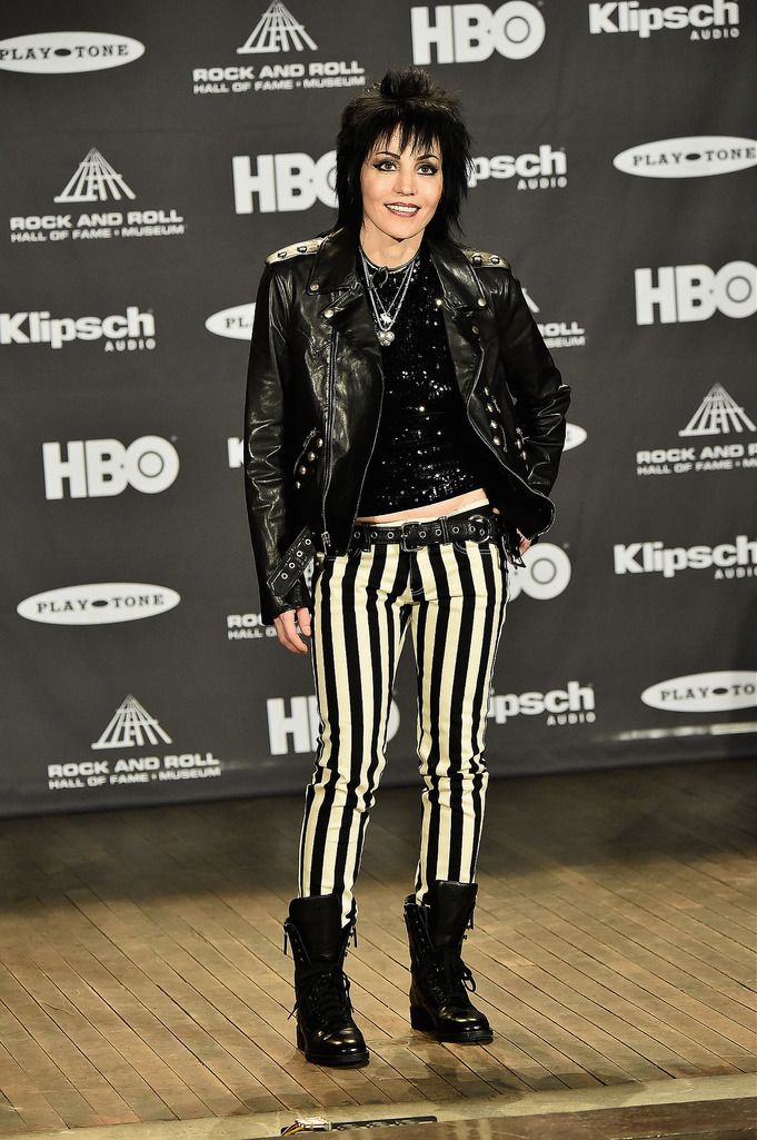 CLEVELAND, OH - APRIL 18:  Inductee Joan Jett of Joan Jett and The Blackhearts attends the 30th Annual Rock And Roll Hall Of Fame Induction Ceremony at Public Hall on April 18, 2015 in Cleveland, Ohio.  (Photo by Michael Loccisano/Getty Images)