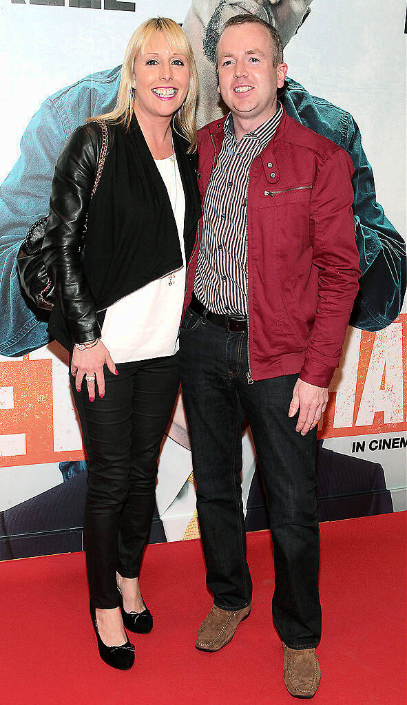 Romy Carroll and Leo Harrigan pictured at the Irish premiere screening of Will Ferrell's new film Get hard at the Screen Cinema ,Dublin.Picture:Brian McEvoy.