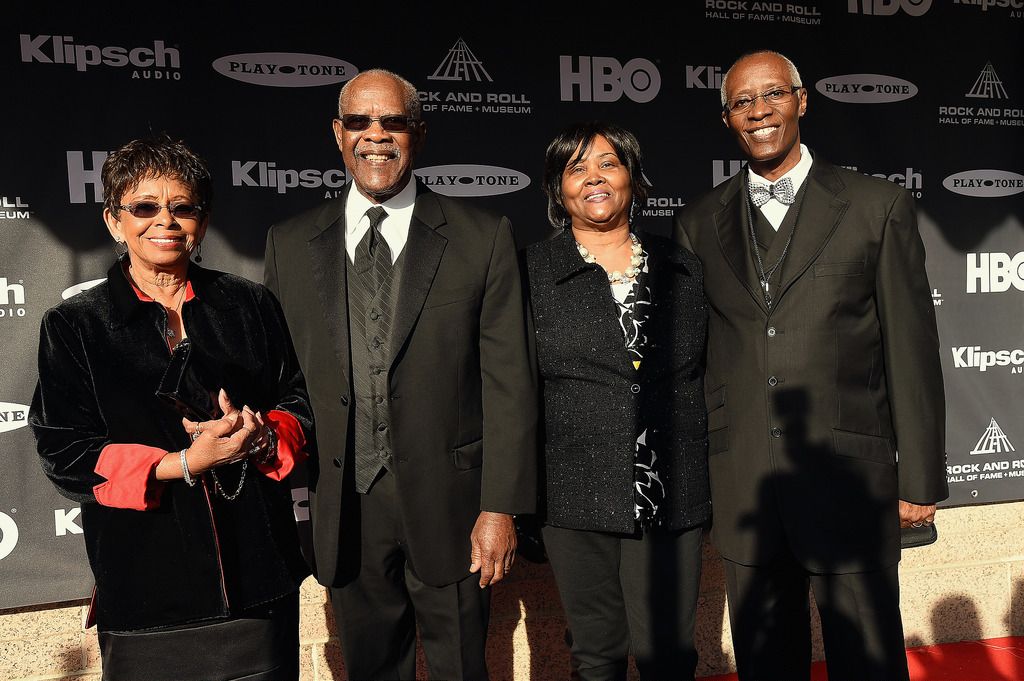 CLEVELAND, OH - APRIL 18:  Representatives of inductees the "5" Royales attend the 30th Annual Rock And Roll Hall Of Fame Induction Ceremony at Public Hall on April 18, 2015 in Cleveland, Ohio.  (Photo by Michael Loccisano/Getty Images)