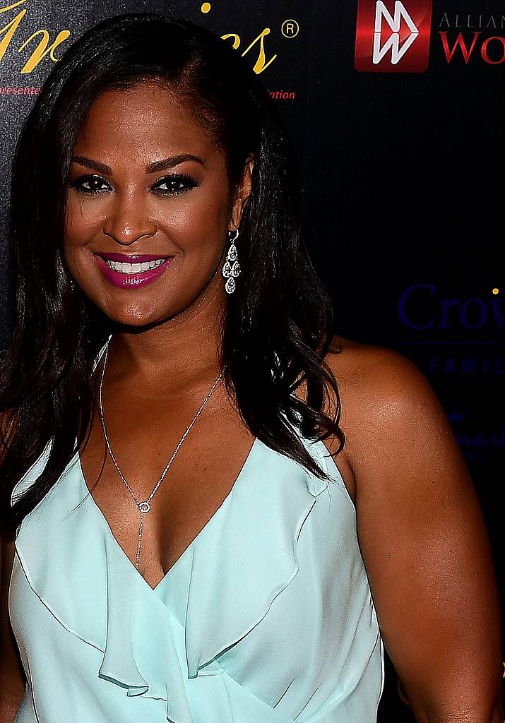 Leila Ali, daughter of Muhammad Ali, poses on arrival for the 40th anniversary of the Gracies Awards in Beverly Hills, California on May 19, 2015, presented by The Alliance for Women in Media.   AFP PHOTO / FREDERIC J. BROWN        (Photo credit should read FREDERIC J. BROWN/AFP/Getty Images)