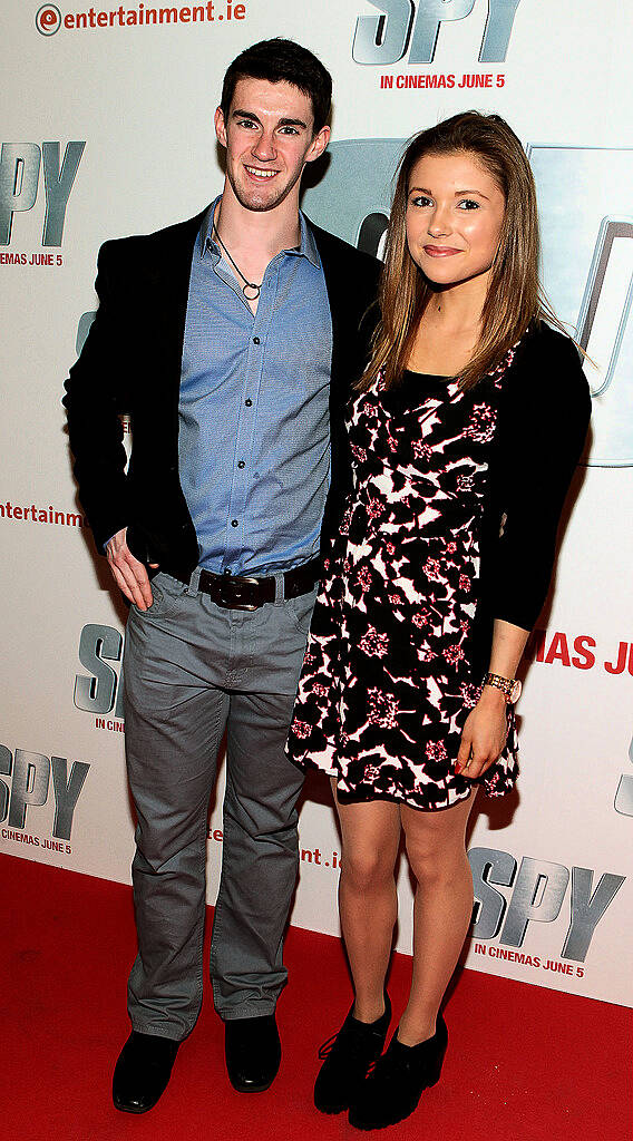 Daniel Webb and Sophie Gouzman  pictured at the special screening of  the movie  Spy  at The Odeon Cinema in Point Village Dublin..Picture:Brian McEvoy.