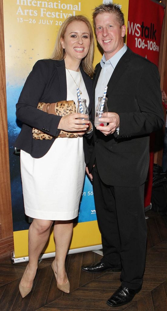 Cait Maguire and Paul Byrne at The Absolut Reception for the launch of The Galway International Arts Festival at The Dean Hotel Dublin..Picture:Brian McEvoy.No Repro fee for one use