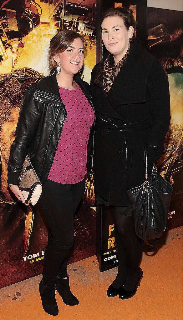 Sarah Power and Elma Beirne at the Irish Premiere screening of Mad Max:Fury Road at The Savoy Cinema Dublin..Picture:Brian McEvoy.