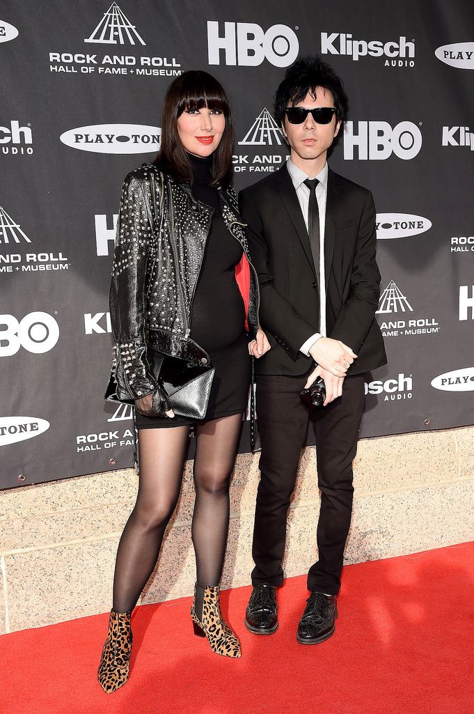 CLEVELAND, OH - APRIL 18:  Musicians Karen O (L) Nick Zinner of Yeah Yeah Yeahs and attends the 30th Annual Rock And Roll Hall Of Fame Induction Ceremony at Public Hall on April 18, 2015 in Cleveland, Ohio.  (Photo by Michael Loccisano/Getty Images)