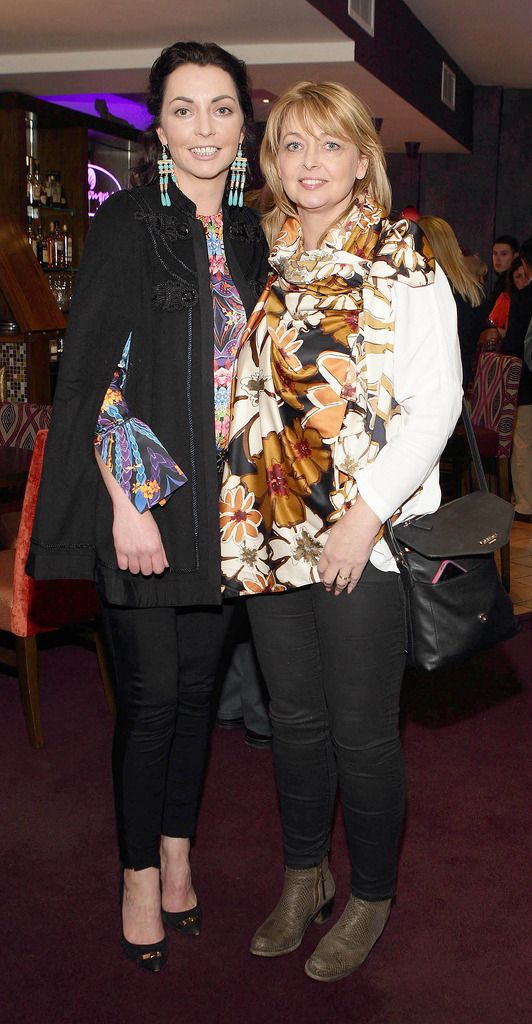 Cara Smullen and Rita Burke  at the launch of the Lemongrass Citywest & Naas Leading Trainer and Jockey award for the Punchestown Festival in the Lemongrass restaurant in Naas.Pic:Brian McEvoy.