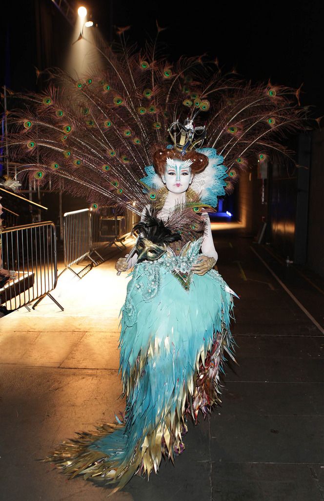 Sarah Cox of Elphin Community College, Roscommon at the Bank of Ireland Junk Kouture  Fashion competion final in association Repak at The 3 Arena,Dublin..Pictures:Brian McEvoy.