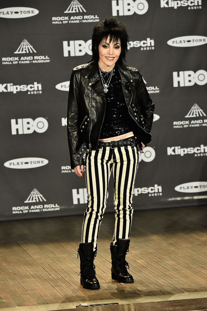 CLEVELAND, OH - APRIL 18:  Inductee Joan Jett of Joan Jett and The Blackhearts attends the 30th Annual Rock And Roll Hall Of Fame Induction Ceremony at Public Hall on April 18, 2015 in Cleveland, Ohio.  (Photo by Michael Loccisano/Getty Images)