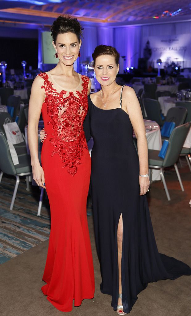 Alison Canavan and Susan O'Dwyer at the Make A Wish Crystal Ball in the Double Tree Hilton hotel Ballsbridge-photo Kieran Harnett