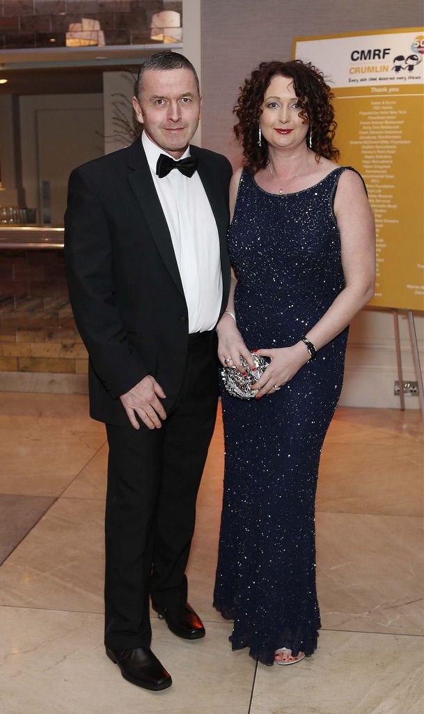 Margaret and Michael Corrigan, pictured at the CMRF Crumlin Gold Ball at the Doubletree by Hilton Hotel on Saturday March 14th.CMRF Crumlin, the principal fundraising body for Our Ladyâ€™s Childrenâ€™s Hospital, Crumlin and the National Childrenâ€™s Research Centre, celebrated its 50th anniversary with The Gold Ball to acknowledge 50 years of fundraising for childrenâ€™s health in Ireland. Pic. Robbie Reynolds