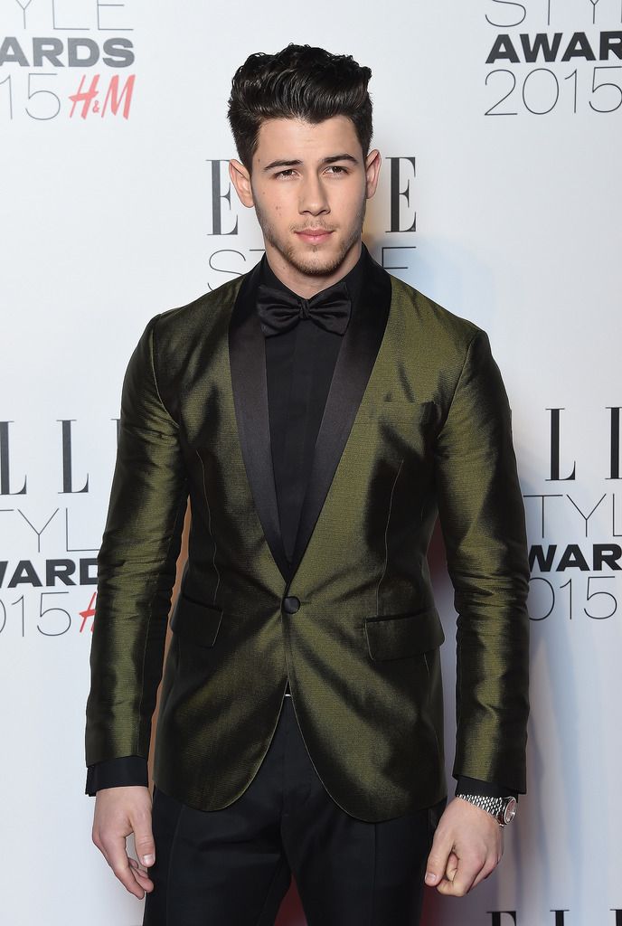 LONDON, ENGLAND - FEBRUARY 24:  Nick Jonas attends the Elle Style Awards 2015 at Sky Garden @ The Walkie Talkie Tower on February 24, 2015 in London, England.  (Photo by Gareth Cattermole/Getty Images)