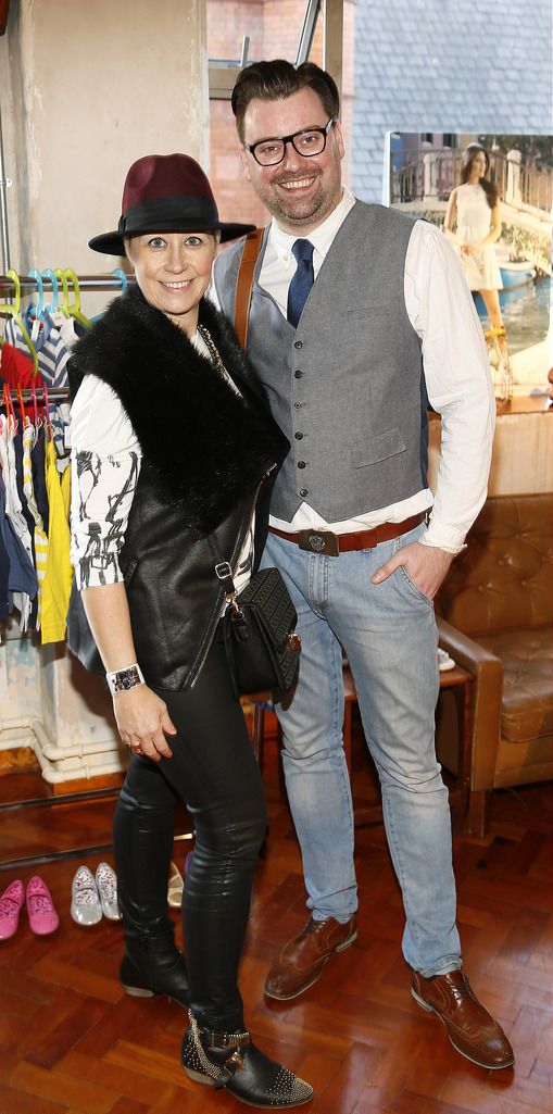 
Sonja Mohlich and Brendan Marc Scully at the launch of the Lidl Spring Summer 2015 Collection in Drury Buildings-photo Kieran Harnett