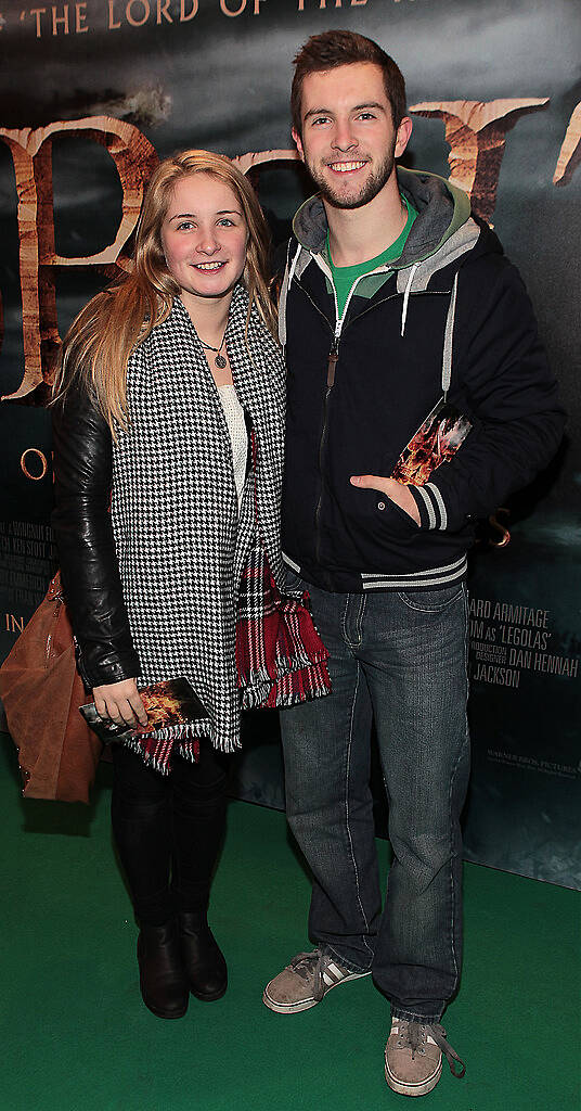 Cara Donnelly and Shane Donnelly at The Irish Premiere screening of The Hobbit the battle  of the five armies at the Savoy Cinema Dublin.Pic:Brian McEvoy.