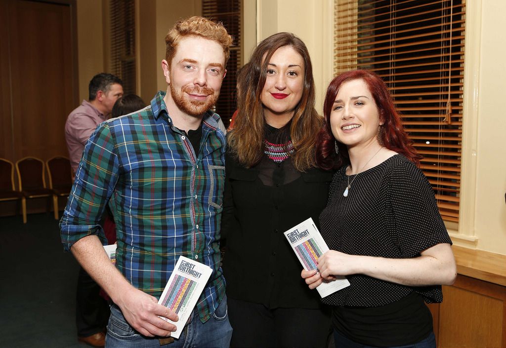 Pictured at the The Clarence Hotel Wellington Quay, Dublin at the launch of First Fortnight 2015 festival programme was John O'Malley, Louise Quinn and Lynda Burke. 

Picture Conor McCabe Photography.