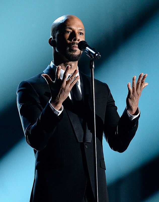  Rapper Common performs "Glory" onstage during The 57th Annual GRAMMY Awards at the at the STAPLES Center on February 8, 2015 in Los Angeles, California.  (Photo by Kevork Djansezian/Getty Images)