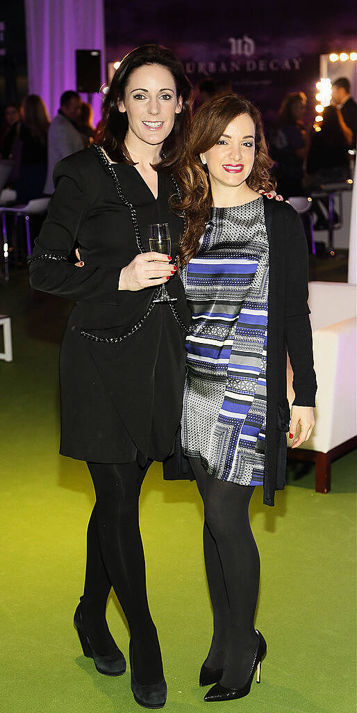 Joanna Hunter and Nadine Kheirallah at The Loop VIP Suite to celebrate the opening of the all new Loop at Terminal 1 Dublin Airport. Following a â‚¬8m investment, the all new Loop showcases the best of Irish and international brands and offers consumers a radically improved shopping experience at Irelandâ€™s main international gateway. Photo Kieran Harnett