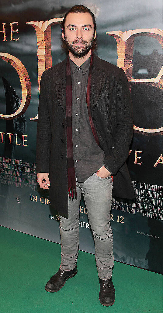 Actor Aidan Turner pictured at The Irish Premiere screening of The Hobbit the battle  of the five armies at the Savoy Cinema Dublin.Pic:Brian McEvoy.