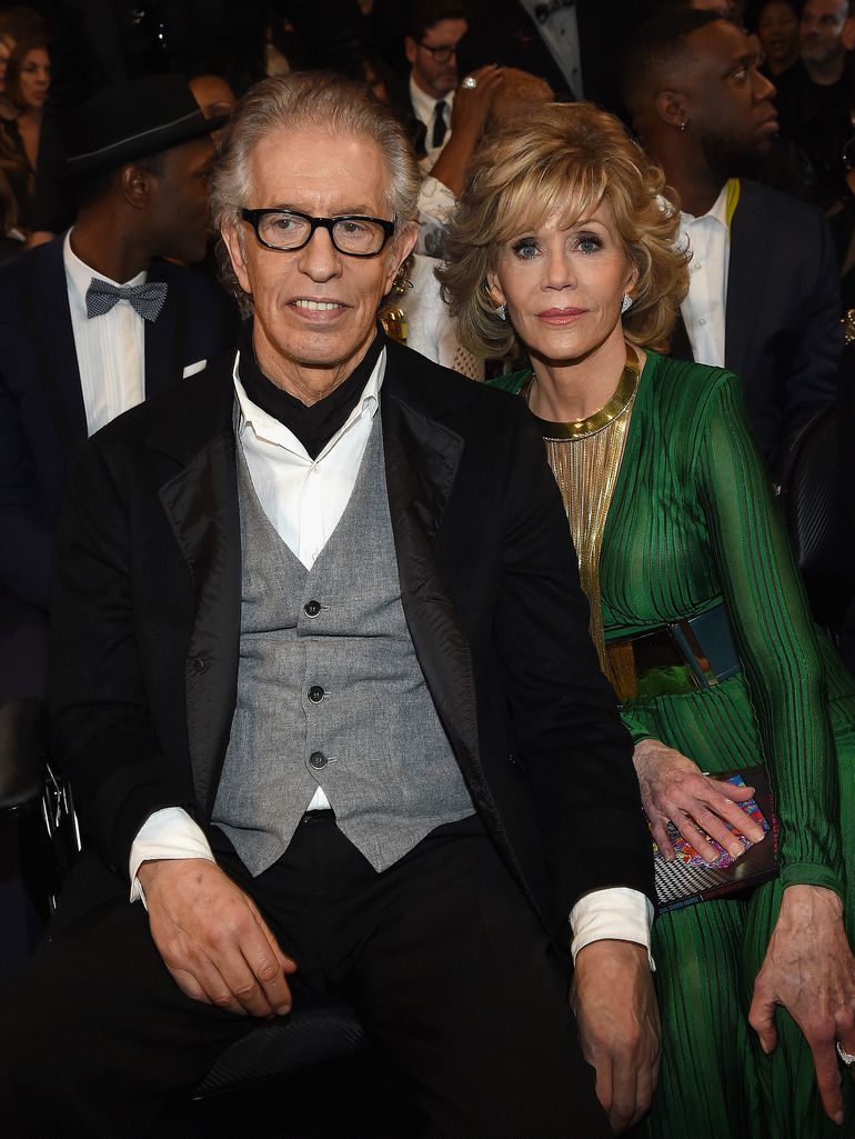Record Producer Richard Perry and actress Jane Fonda attend The 57th Annual GRAMMY Awards at the STAPLES Center on February 8, 2015 in Los Angeles, California.  (Photo by Larry Busacca/Getty Images for NARAS)