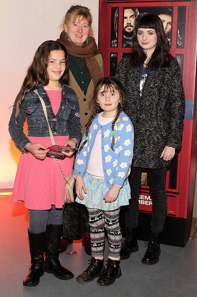 Maria Murphy, Aoife McCaffety, Maiana Silva and Deirdre McCafferty   at The Irish Premiere screening of Night at the Museum -Secret of the Tomb at the Lighthouse Cinema ,Dublin.Pic:Brian McEvoy.