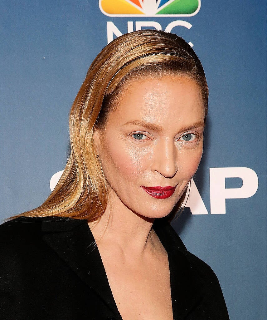 Uma Thurman attends "The Slap" New York Premiere Party at The New Museum on February 9, 2015 in New York City.  (Photo by Robin Marchant/Getty Images)