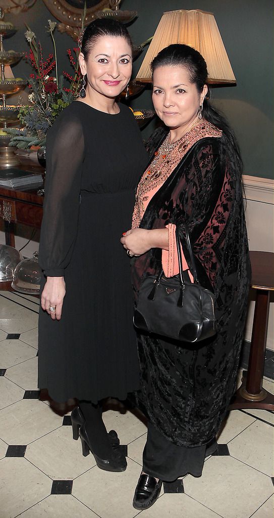 Sharon Menzies and Denise Downey pictured at The Lancome Christmas Celebration at Number 10 Ormonde Quay ,Dublin ..Picture :Brian McEvoy.