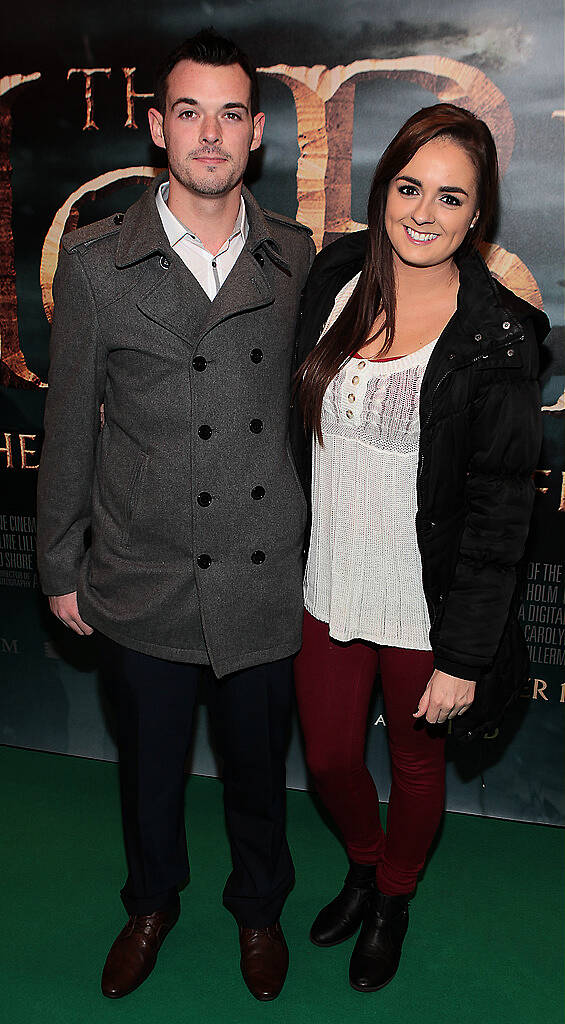 Keith Holland and Lynne Davis at The Irish Premiere screening of The Hobbit the battle  of the five armies at the Savoy Cinema Dublin.Pic:Brian McEvoy.