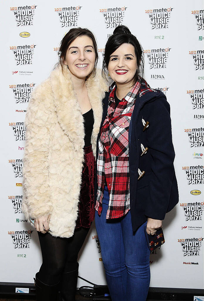 
Clare Oâ€™Connor & Erica Stokes pictured at the launch event for the Meteor Choice Music Prize Irish Song of the Year 2014. The best songs of 2014 have now gone to a public vote on meteor.ie/choice.Pic. Robbie Reynolds
 