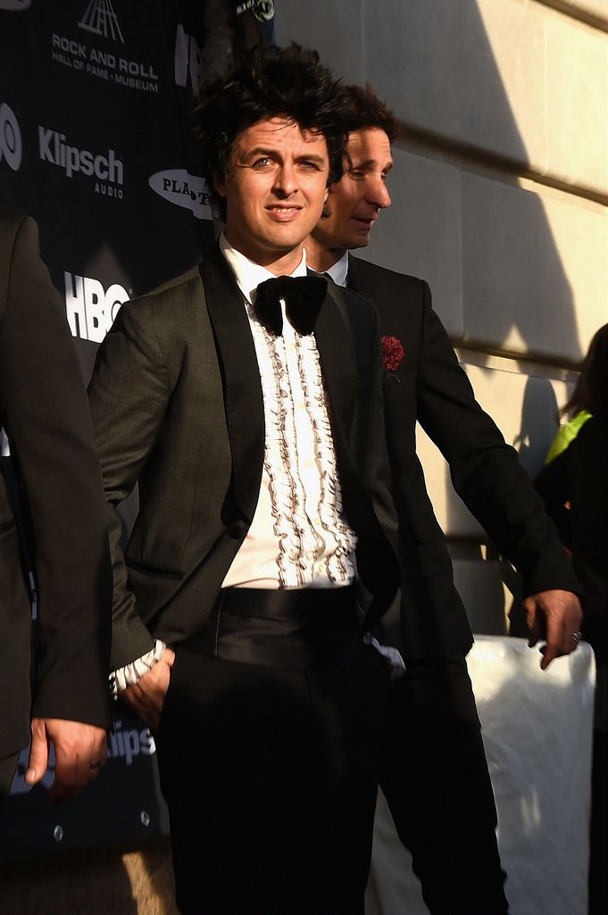 CLEVELAND, OH - APRIL 18:  Musician Billie Joe Armstrong attends the 30th Annual Rock And Roll Hall Of Fame Induction Ceremony at Public Hall on April 18, 2015 in Cleveland, Ohio.  (Photo by Michael Loccisano/Getty Images)