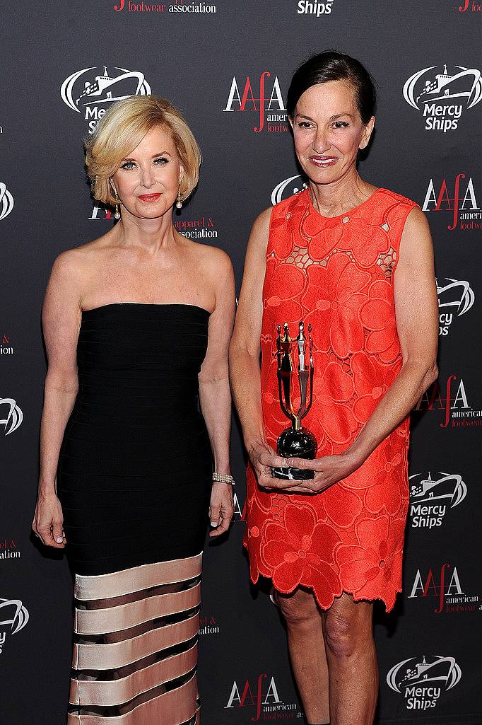 NEW YORK, NY - APRIL 27:  AAFA President & CEO Juanita D. Duggan (L) and CEO, President and Designer Cynthia Rowley attend the 2015 AAFA American Image Awards on April 27, 2015 in New York City.  (Photo by Andrew Toth/Getty Images for American Image Awards)