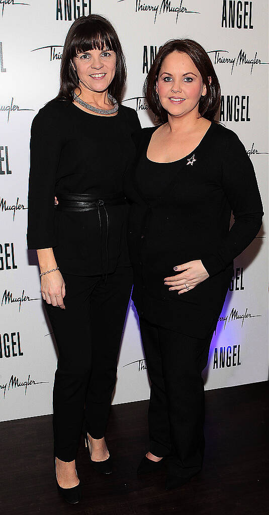 Marrita Coyne and Joanne Tighe at the  celebration of Thierry Mugler Angel Fragrance at Arnotts Henry Street,Dublin.Picture:Brian Whelan.