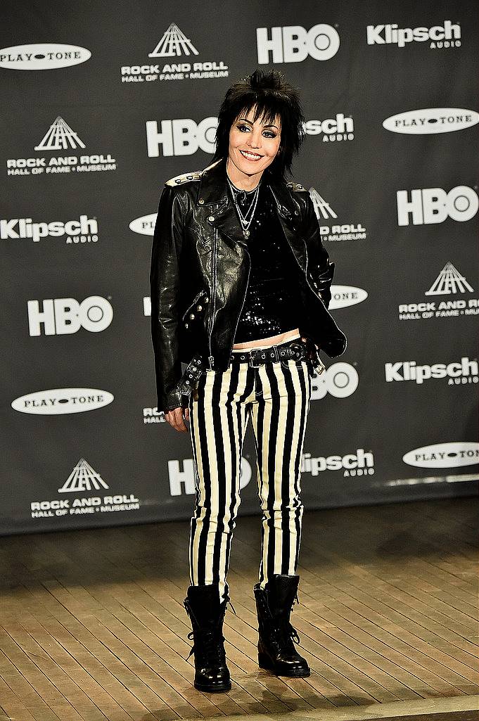 CLEVELAND, OH - APRIL 18:  Inductee Joan Jett of Joan Jett and The Blackhearts attends the 30th Annual Rock And Roll Hall Of Fame Induction Ceremony at Public Hall on April 18, 2015 in Cleveland, Ohio.  (Photo by Michael Loccisano/Getty Images)