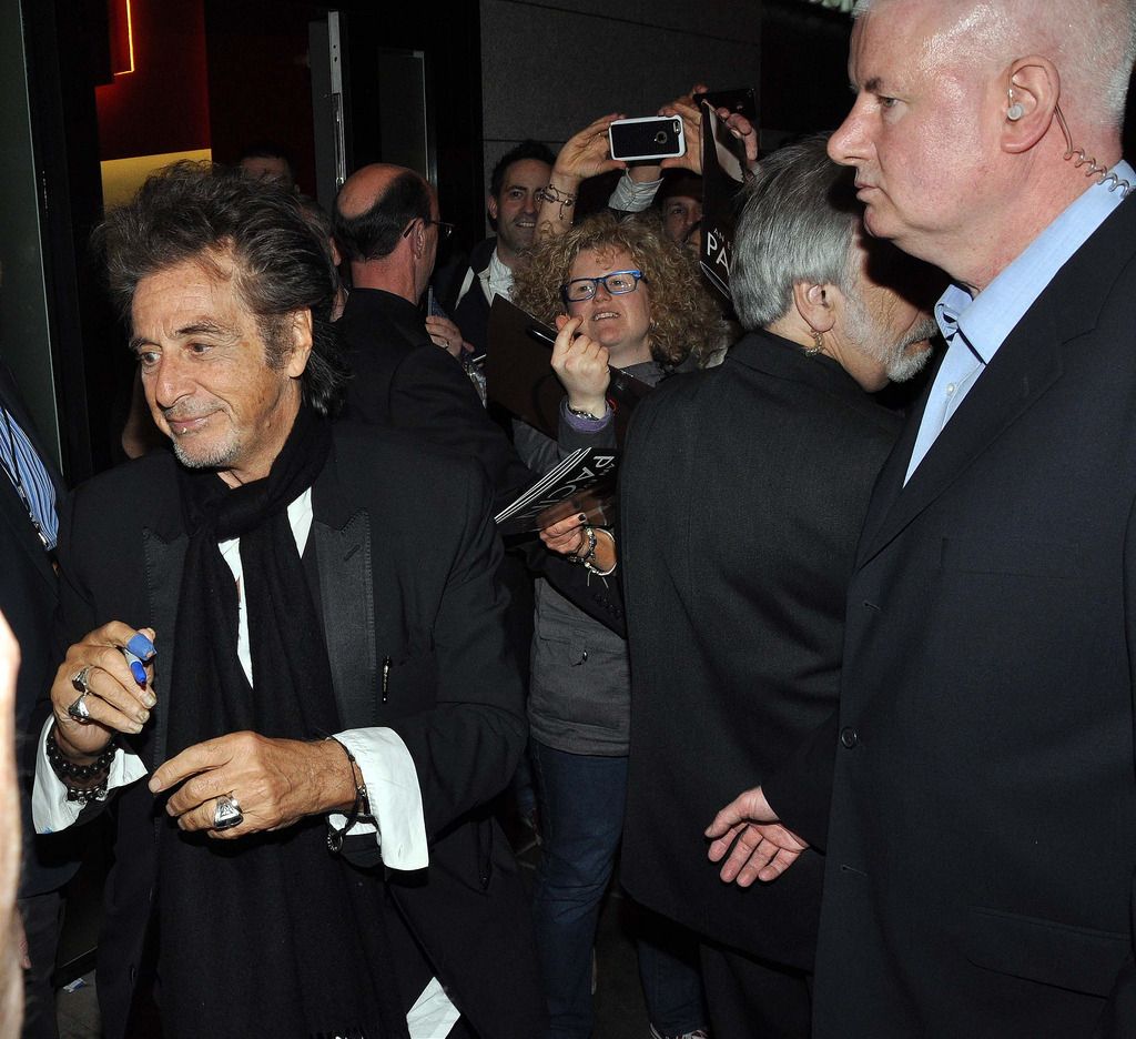 Hollywood actor Al Pacino,mobbed by fans as he left the stage door of the Bord Gais Energy Theatre after preforming his show An Evening with Pacino.


 WENN.com