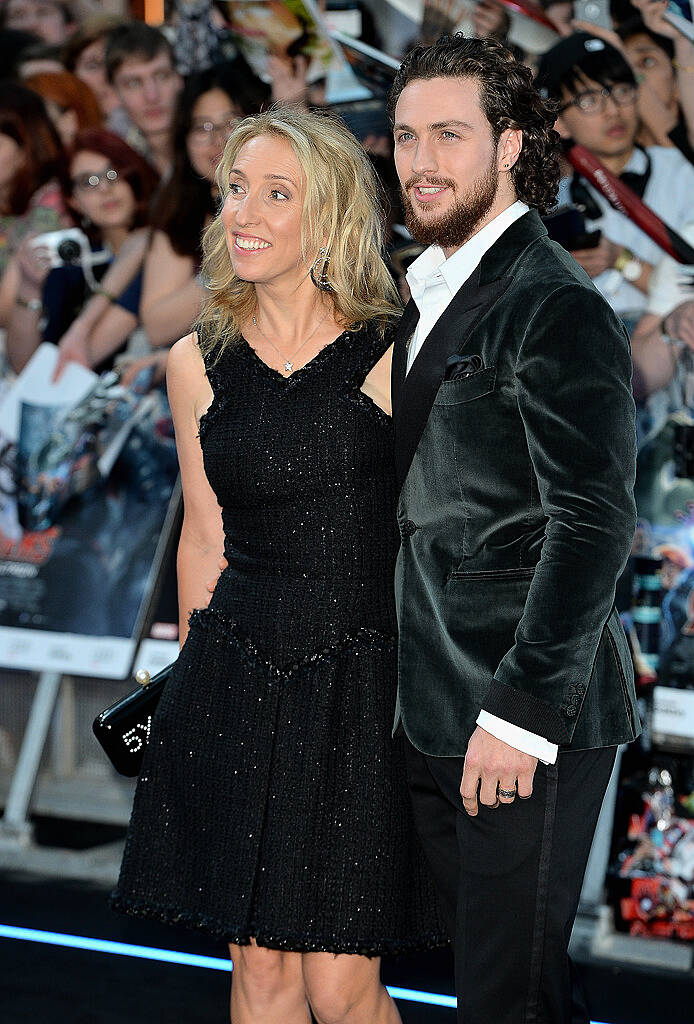 LONDON, ENGLAND - APRIL 21:  Sam Taylor Johnson and Aaron Taylor Johnson attend "The Avengers: Age Of Ultron" European premiere at Westfield London on April 21, 2015 in London, England.  (Photo by Anthony Harvey/Getty Images)