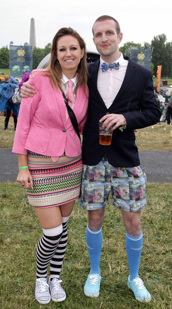Pictured are Maeve McSorley and Seb Mullion at the first music festival of the season, Bulmers Forbidden Fruit with headliners including Fatboy Slim, Groove Armada and the Wu Tang Clan at the Royal  Hospital Kilmainham. Photo: Mark Stedman/Photocall Ireland