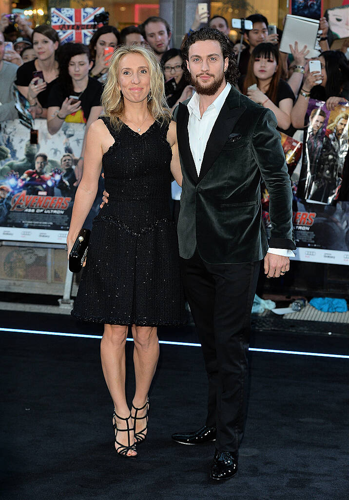 LONDON, ENGLAND - APRIL 21:  Sam Taylor Johnson and Aaron Taylor Johnson attend "The Avengers: Age Of Ultron" European premiere at Westfield London on April 21, 2015 in London, England.  (Photo by Anthony Harvey/Getty Images)