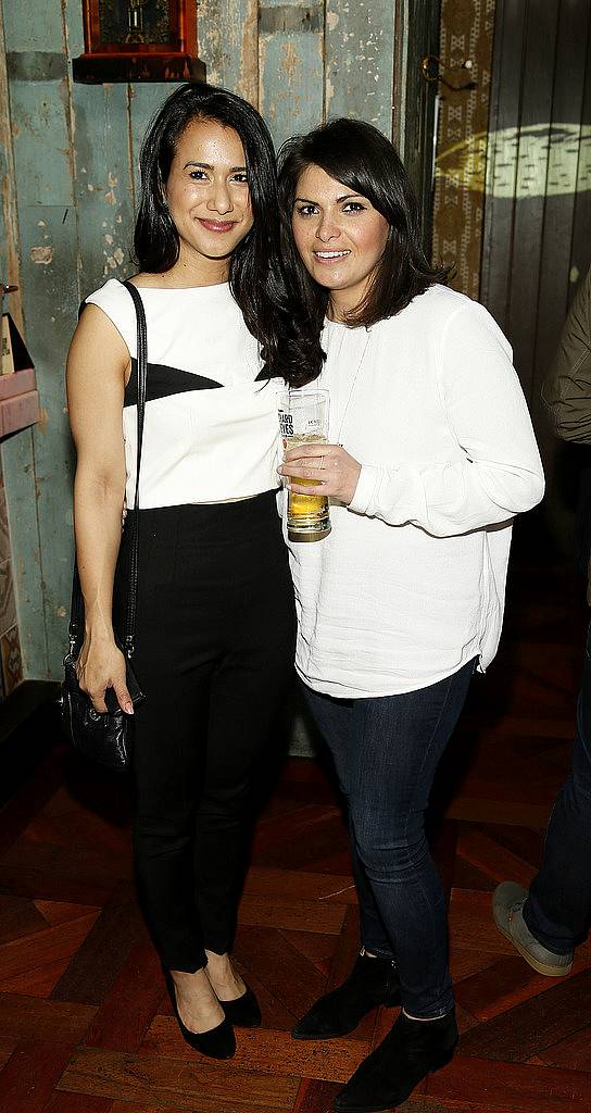 
Carmen Smith and Yolanda Zaw at the launch of Orchard Thieves Cider at the Den-photo Kieran Harnett