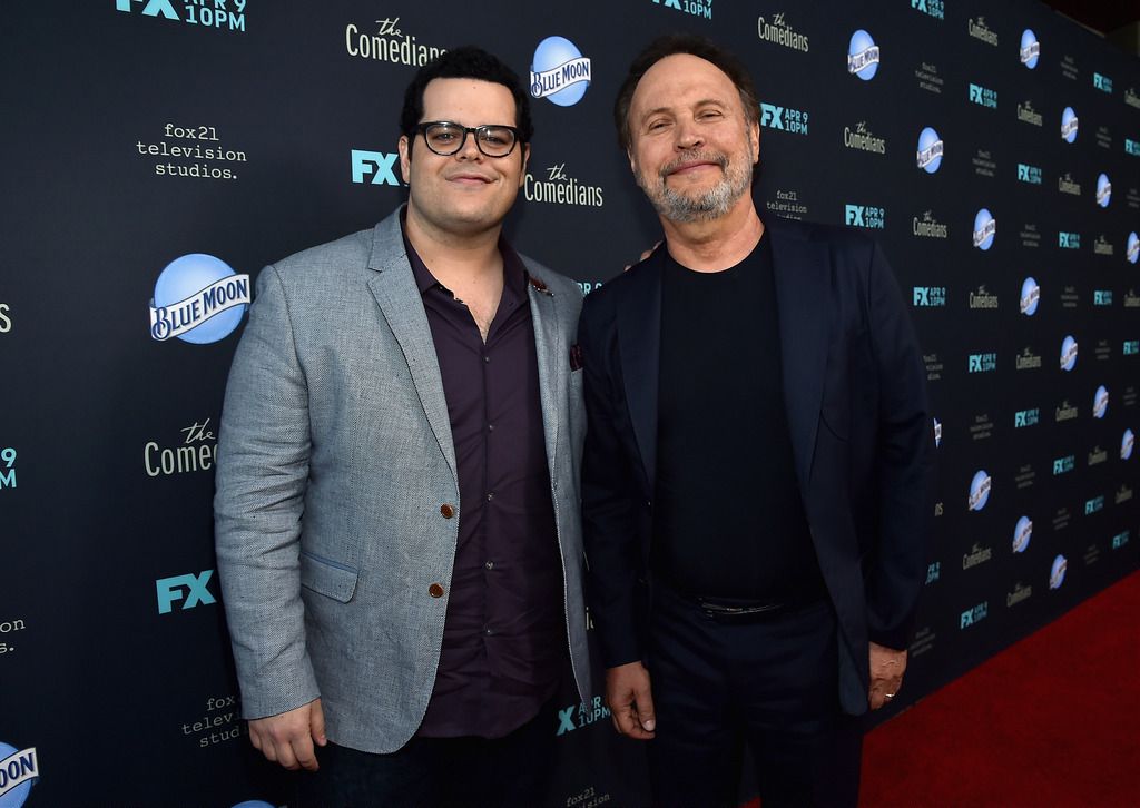 SANTA MONICA, CA - APRIL 06:  Actors Josh Gad and Billy Crystal attend the premiere of FX's "The Comedians" at The Broad Stage on April 6, 2015 in Santa Monica, California.  (Photo by Alberto E. Rodriguez/Getty Images)