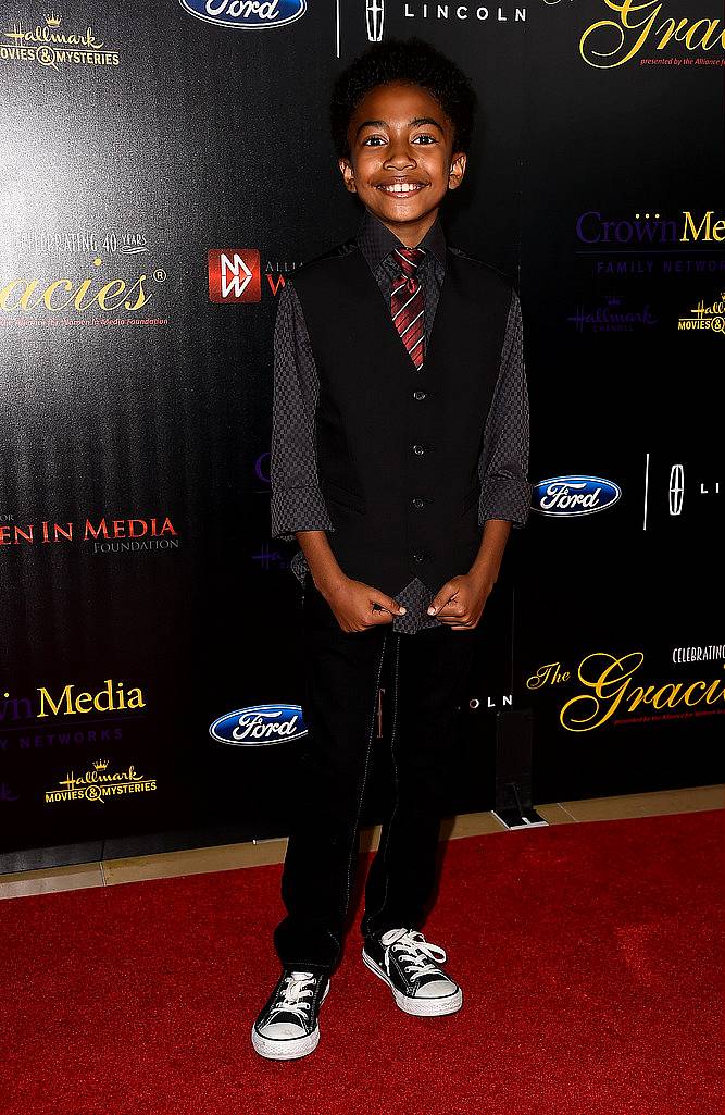 BEVERLY HILLS, CA - MAY 19:  Actor Miles Brown  arrives at the 40th Anniversary Gracies Awards at The Beverly Hilton Hotel on May 19, 2015 in Beverly Hills, California.  (Photo by Frazer Harrison/Getty Images)