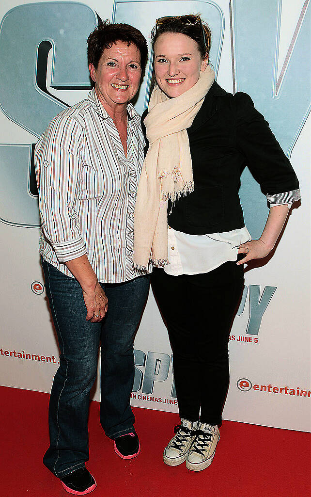 Valerie Temple and Gill Temple   pictured at the special screening of  the movie  Spy  at The Odeon Cinema in Point Village Dublin..Picture:Brian McEvoy.