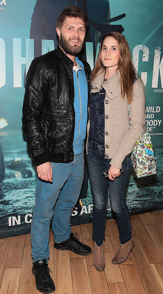 Montserrat Sak and Tomasi Oplanski pictured at the Irish  premiere screening of John Wick starring Keanu Reeves at the Lighthouse Cinema Dublin..Picture:Brian McEvoy.