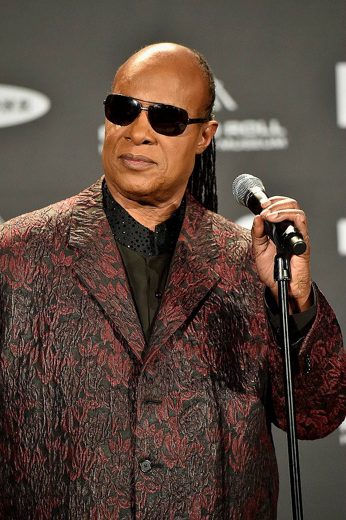 CLEVELAND, OH - APRIL 18:  Stevie Wonder attends the 30th Annual Rock And Roll Hall Of Fame Induction Ceremony at Public Hall on April 18, 2015 in Cleveland, Ohio.  (Photo by Michael Loccisano/Getty Images)