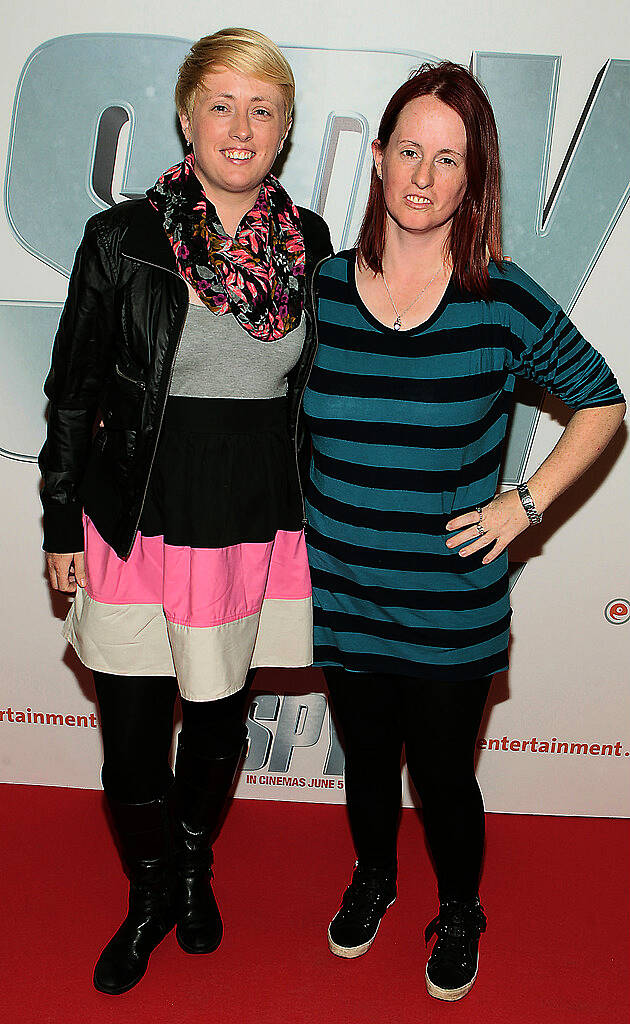 Amanda Eivers and Linda Eivers   pictured at the special screening of  the movie  Spy  at The Odeon Cinema in Point Village Dublin..Picture:Brian McEvoy.