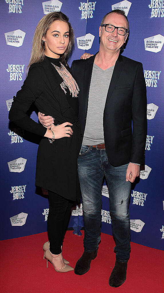 Thalia Heffernan and father Gerald Heffernan  at the opening night of Jersey Boys at the Bord Gais Energy Theatre,Dublin,.Picture:Brian McEvoy.